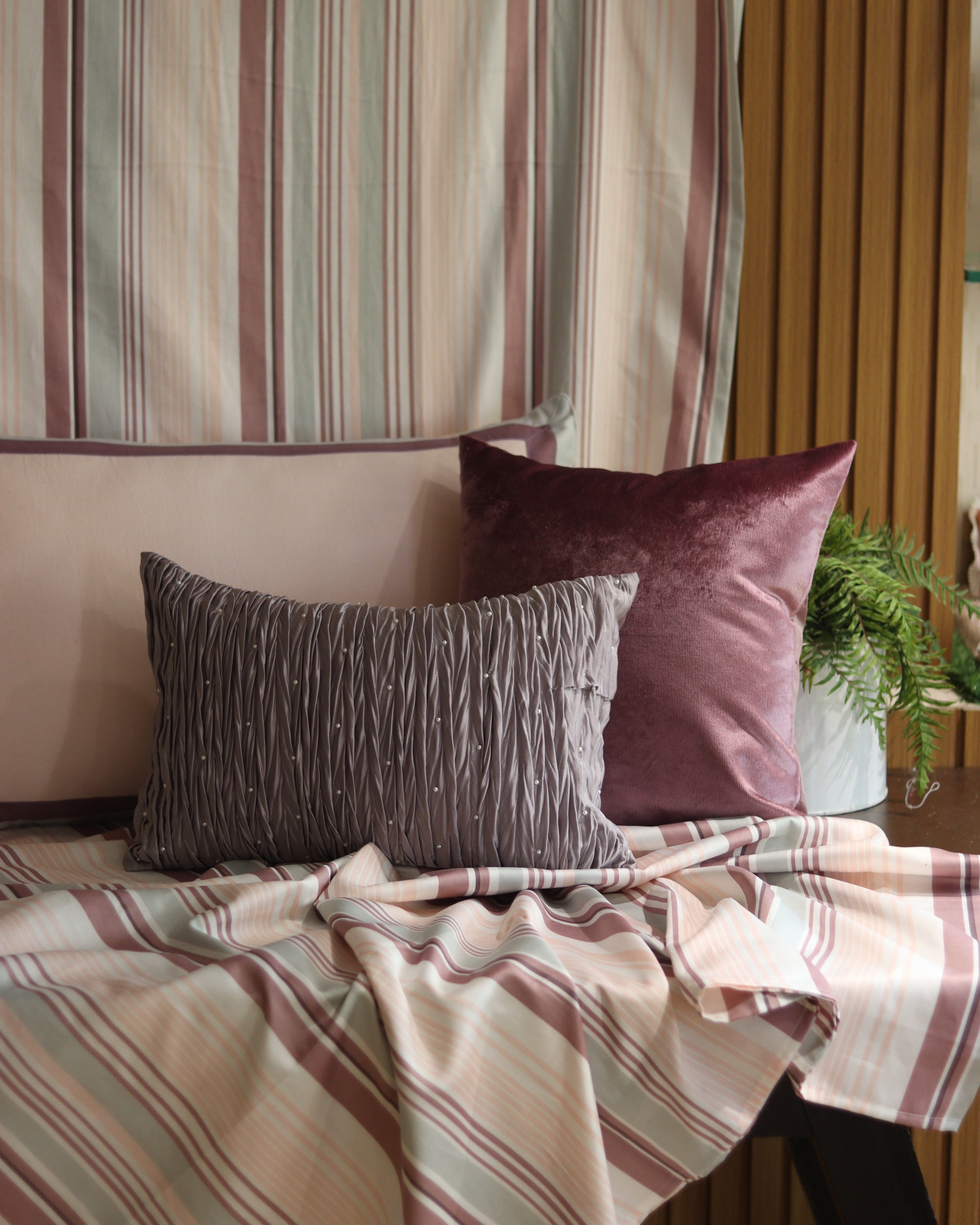 Stripe Whimsy Bedsheet With 2 Pillow Covers