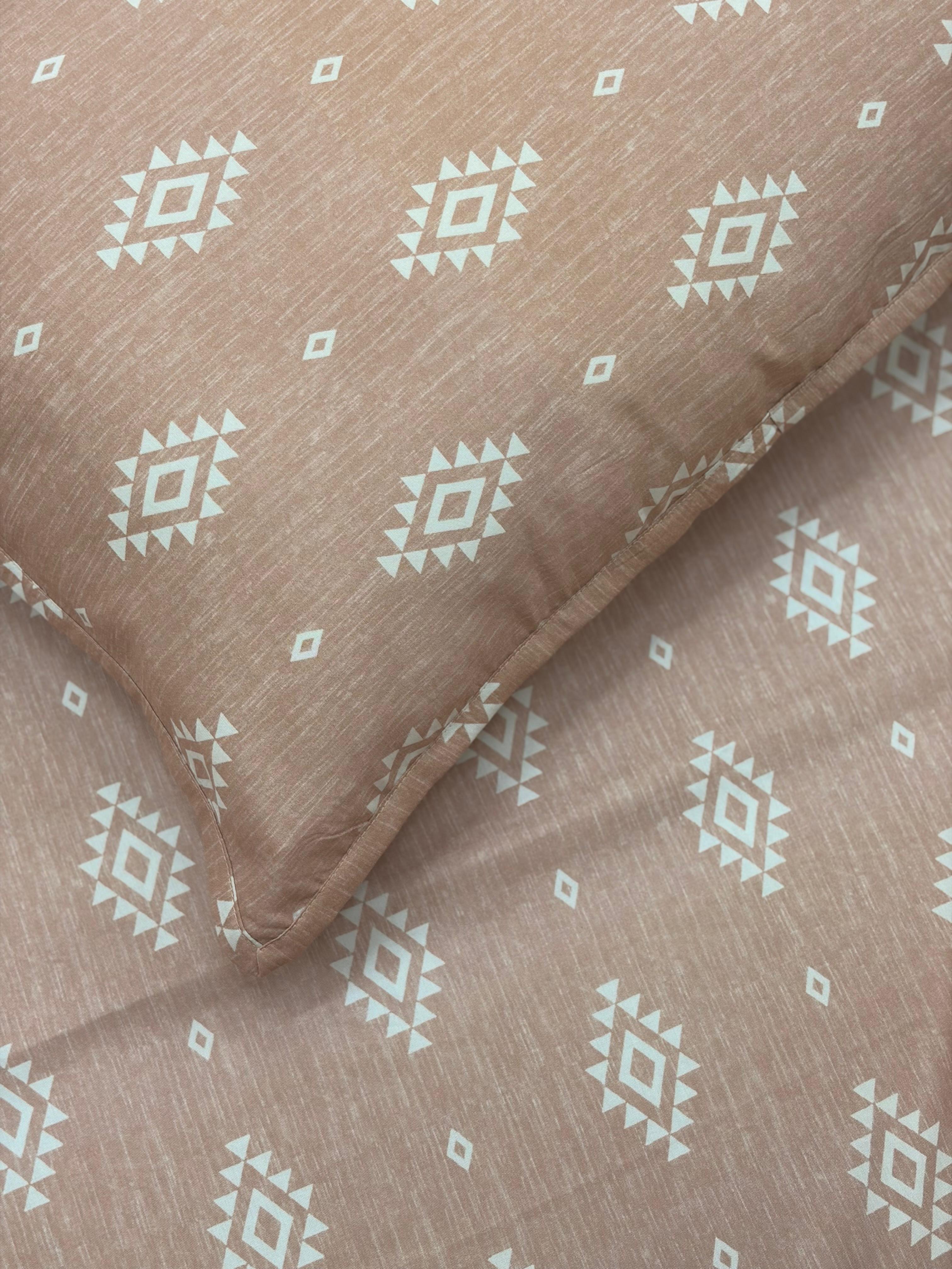 Ikkat Bedsheet with 2 Pillow Covers