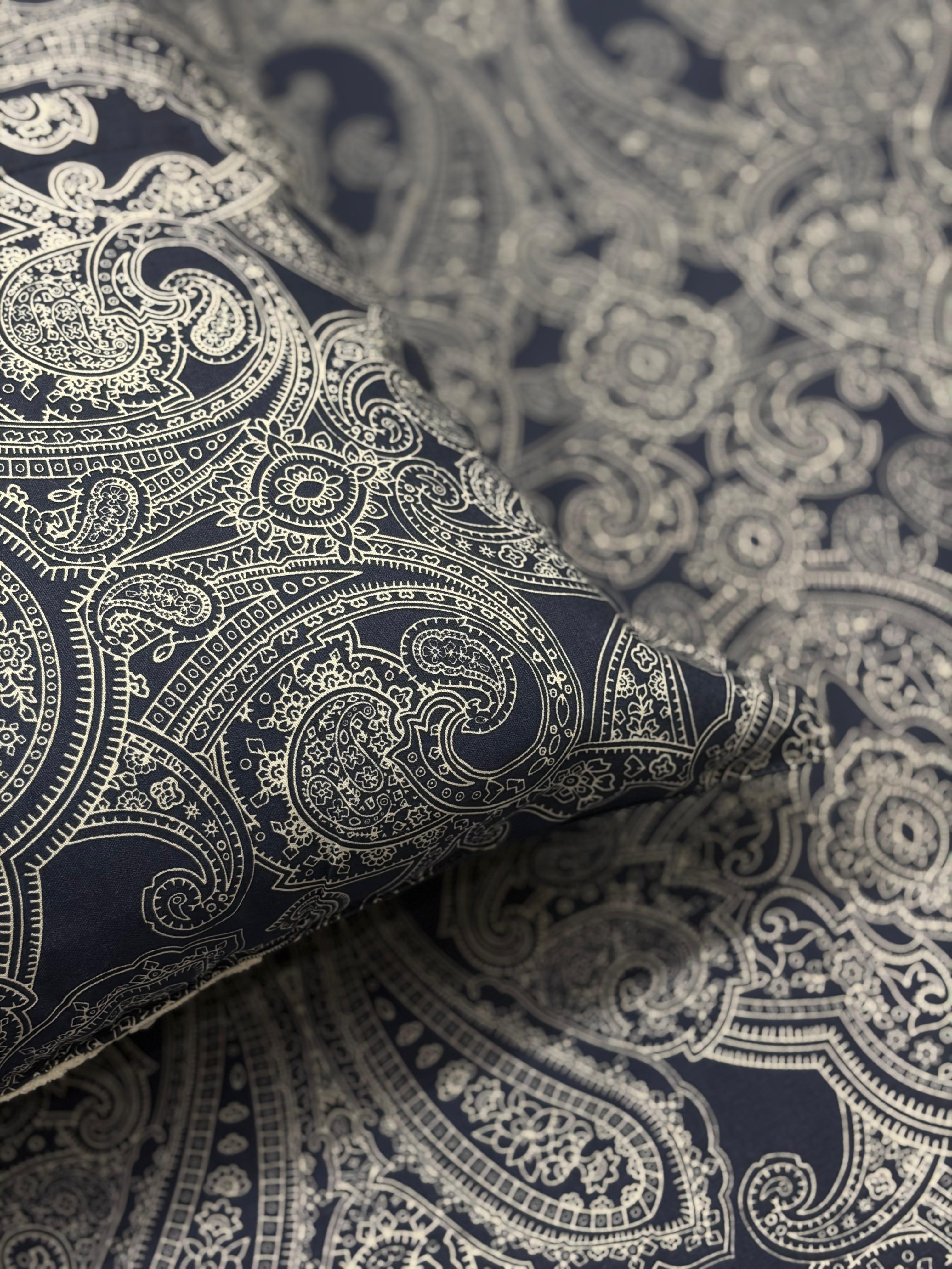 Indigo Lace Bedsheet with 2 Laced Pillow Covers