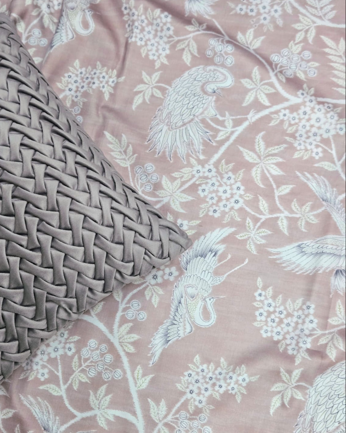 Japanese Crane Bedsheet with 2 Pillow Covers