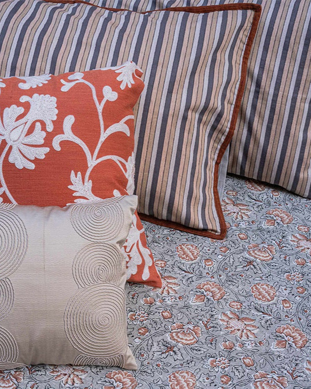 Kalamkari Cotton Bedsheet With 2 Pillow Covers