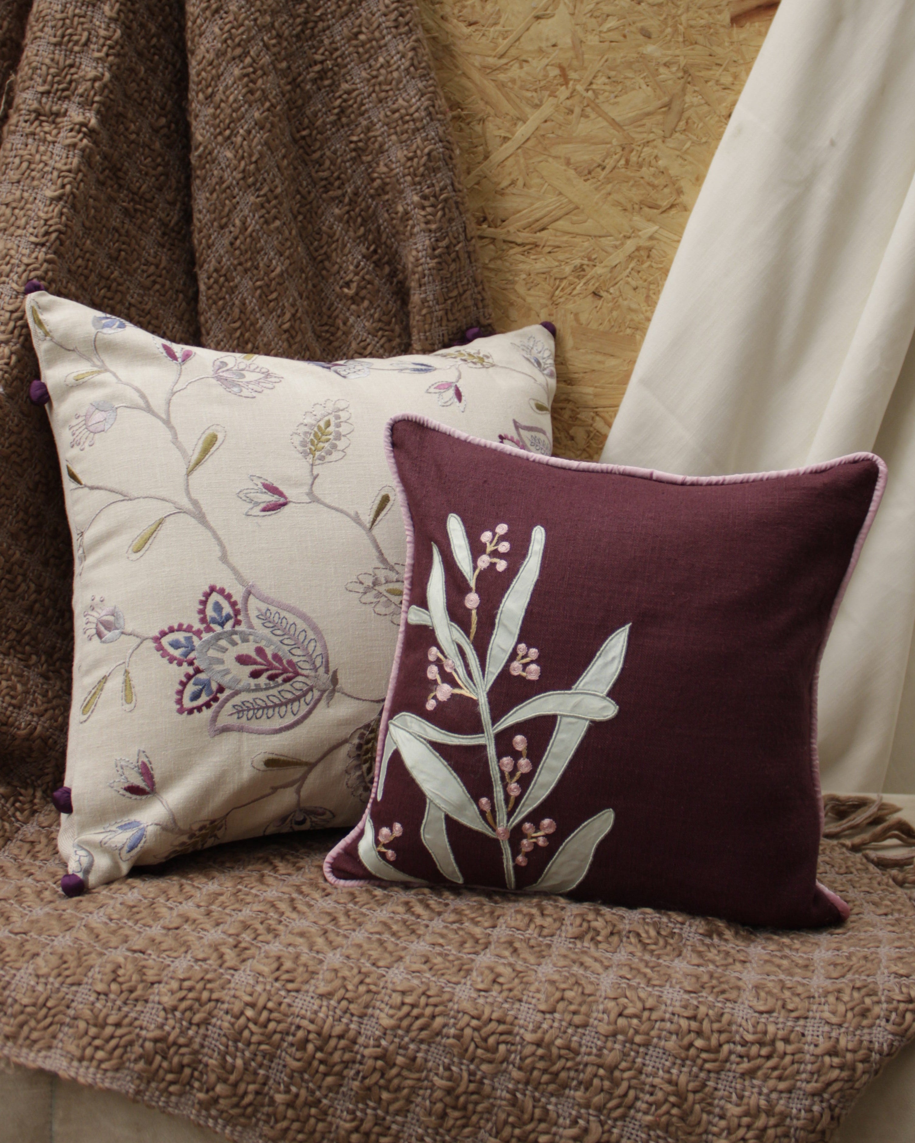 Rustic Wildflower Cushion