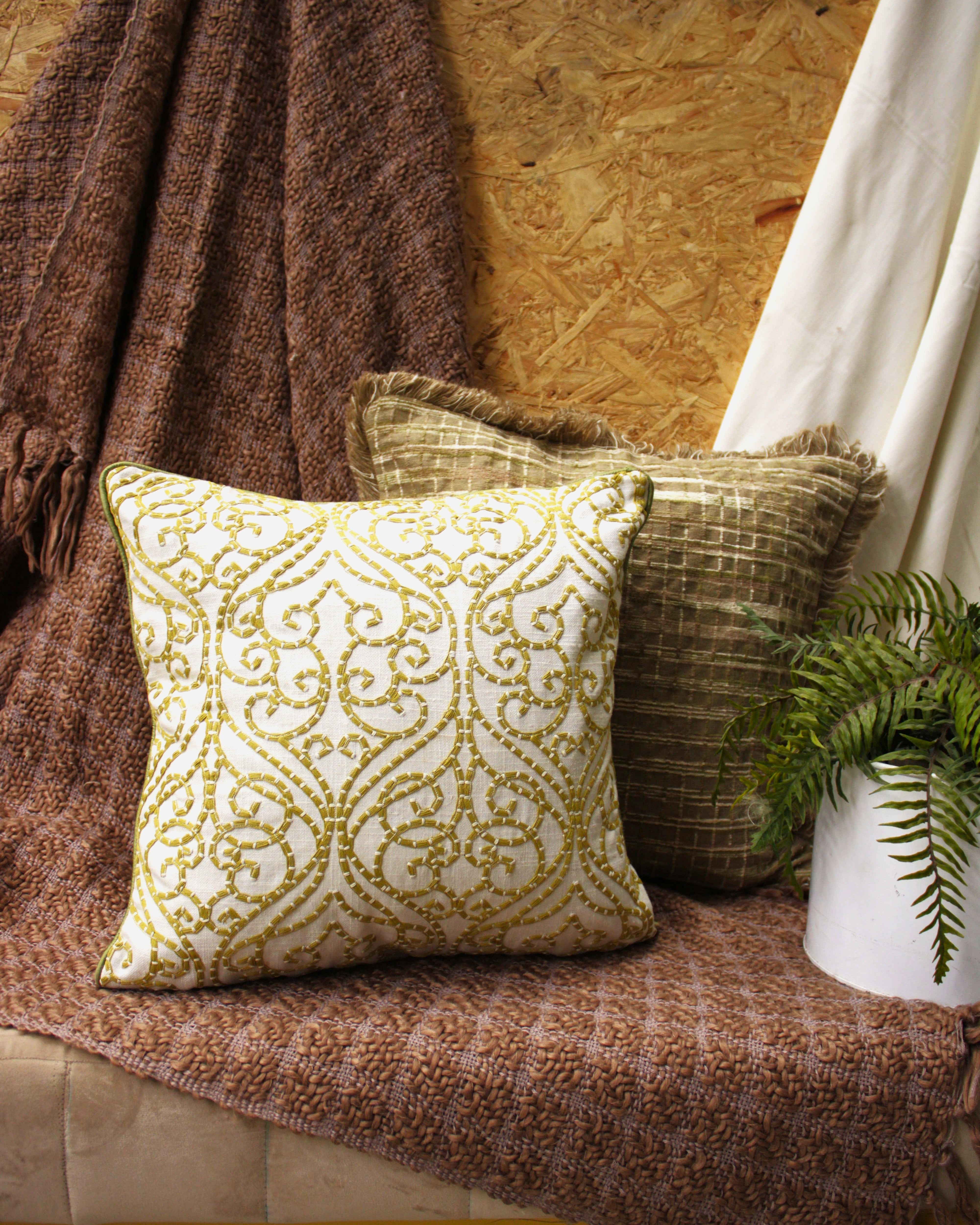Verdant Threads Cushion