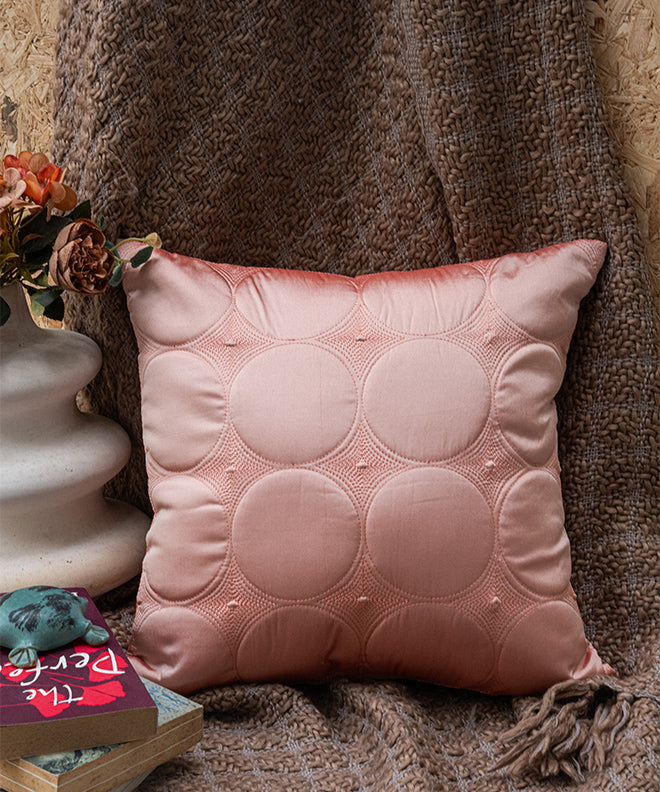 Quilted Circles Silk Cushion