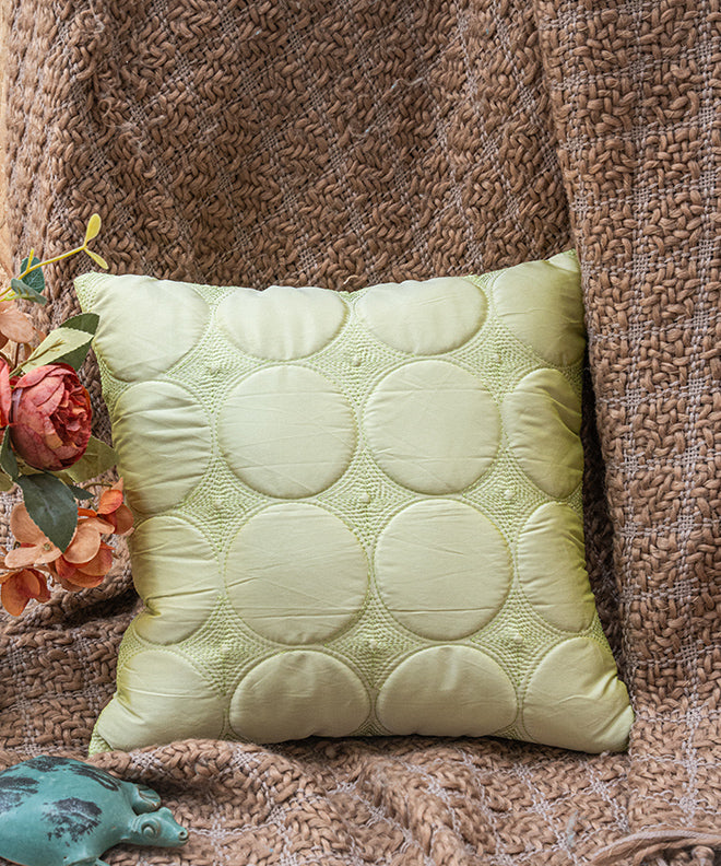 Quilted Circles Silk Cushion