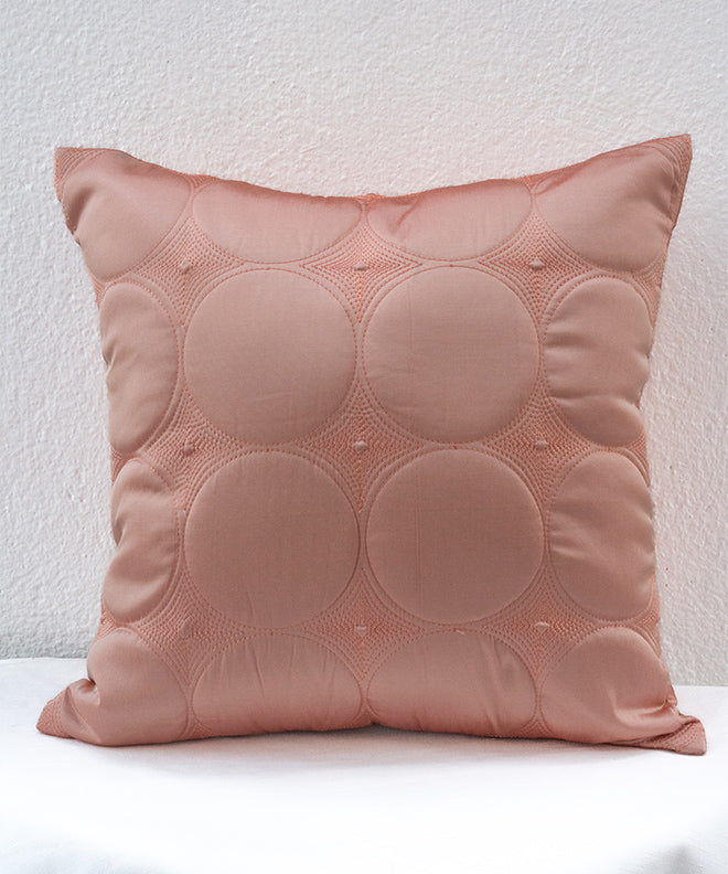 Quilted Circles Silk Cushion