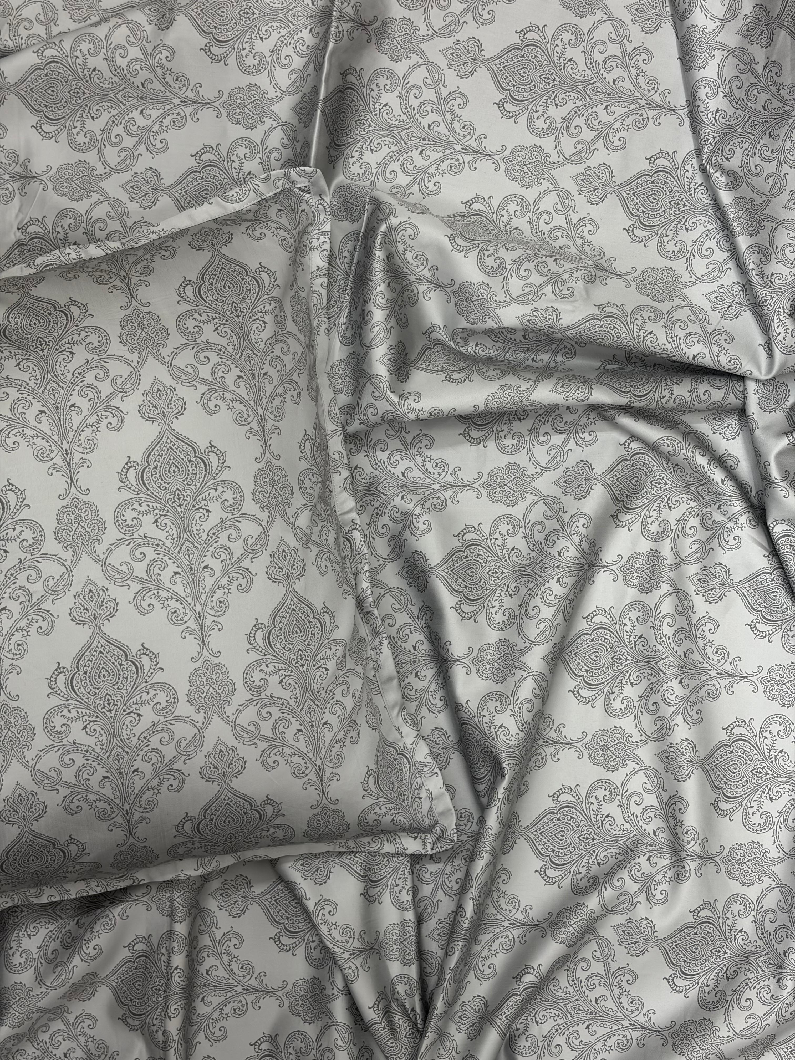 Regal Grey Bedsheet with 2 Pillow Covers
