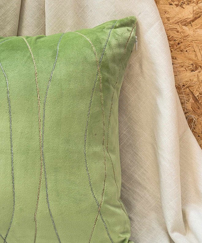 Subtle Glam Line Art Cushion