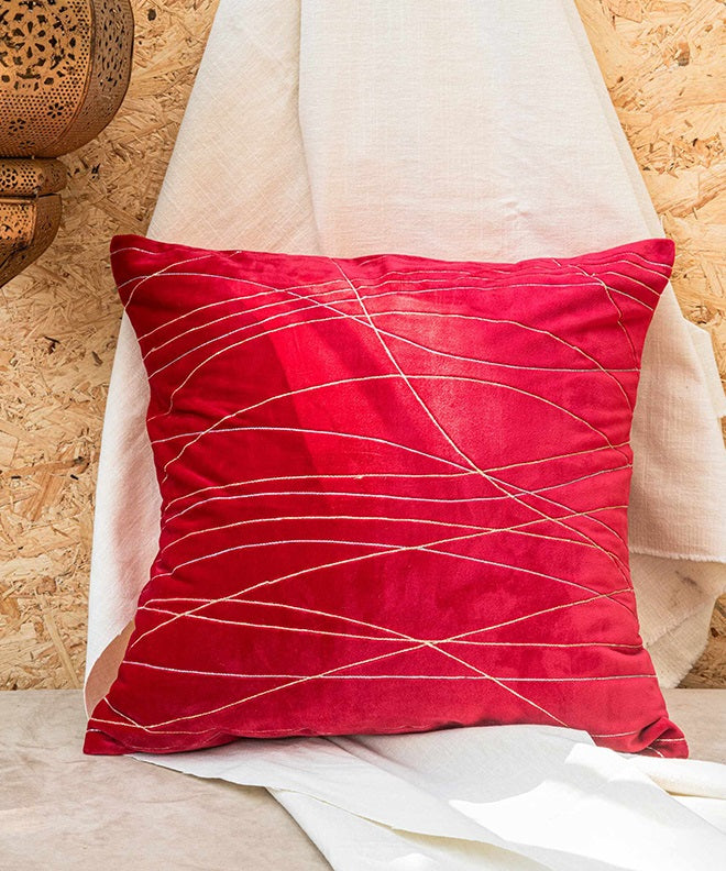 Subtle Glam Line Art Cushion