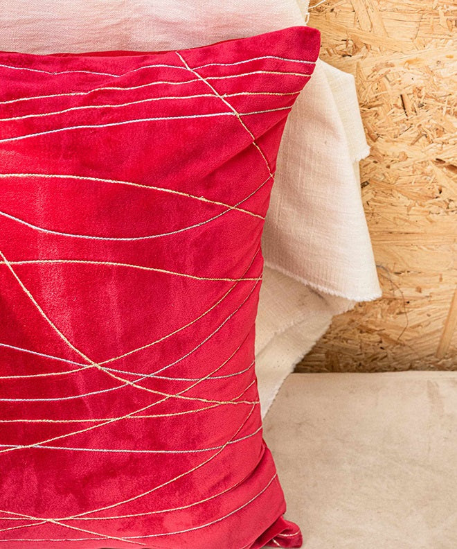 Subtle Glam Line Art Cushion