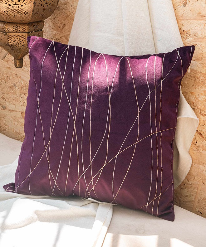 Subtle Glam Line Art Cushion