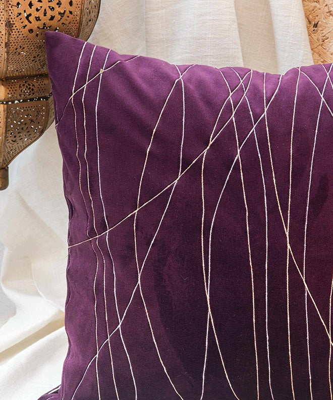 Subtle Glam Line Art Cushion