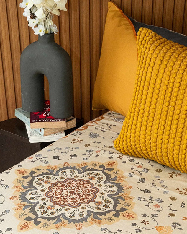 Summer In Ajmer Printed Bedsheet With 2 Pillow Covers