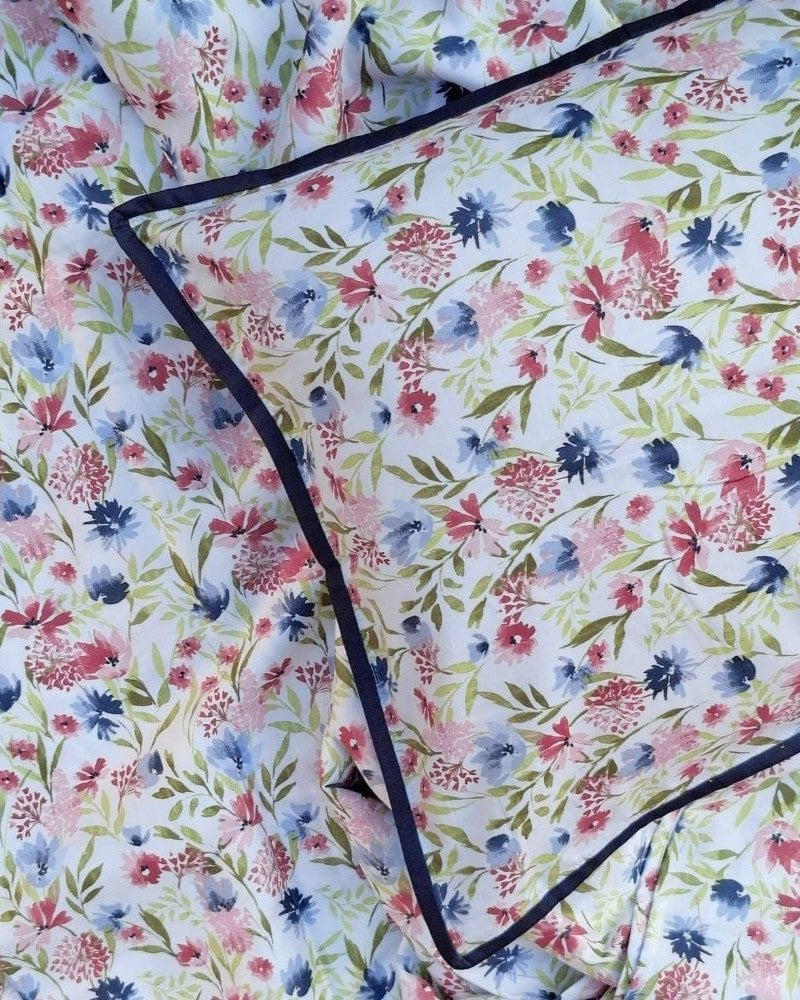 Floral Drift Bedsheet With 2 Embroidered Pillow Covers