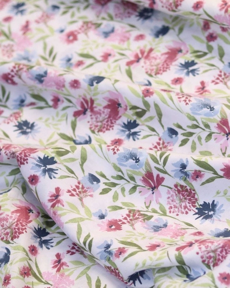 Floral Drift Bedsheet With 2 Embroidered Pillow Covers