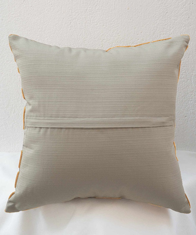 Yellow Velvet Foliage Cushion