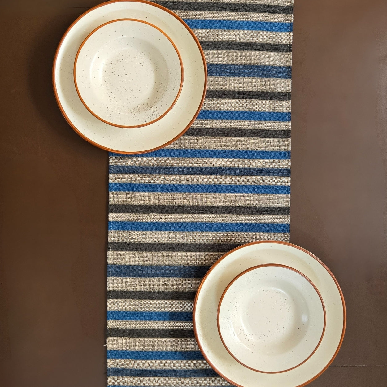 Stripe Blue Table Runner