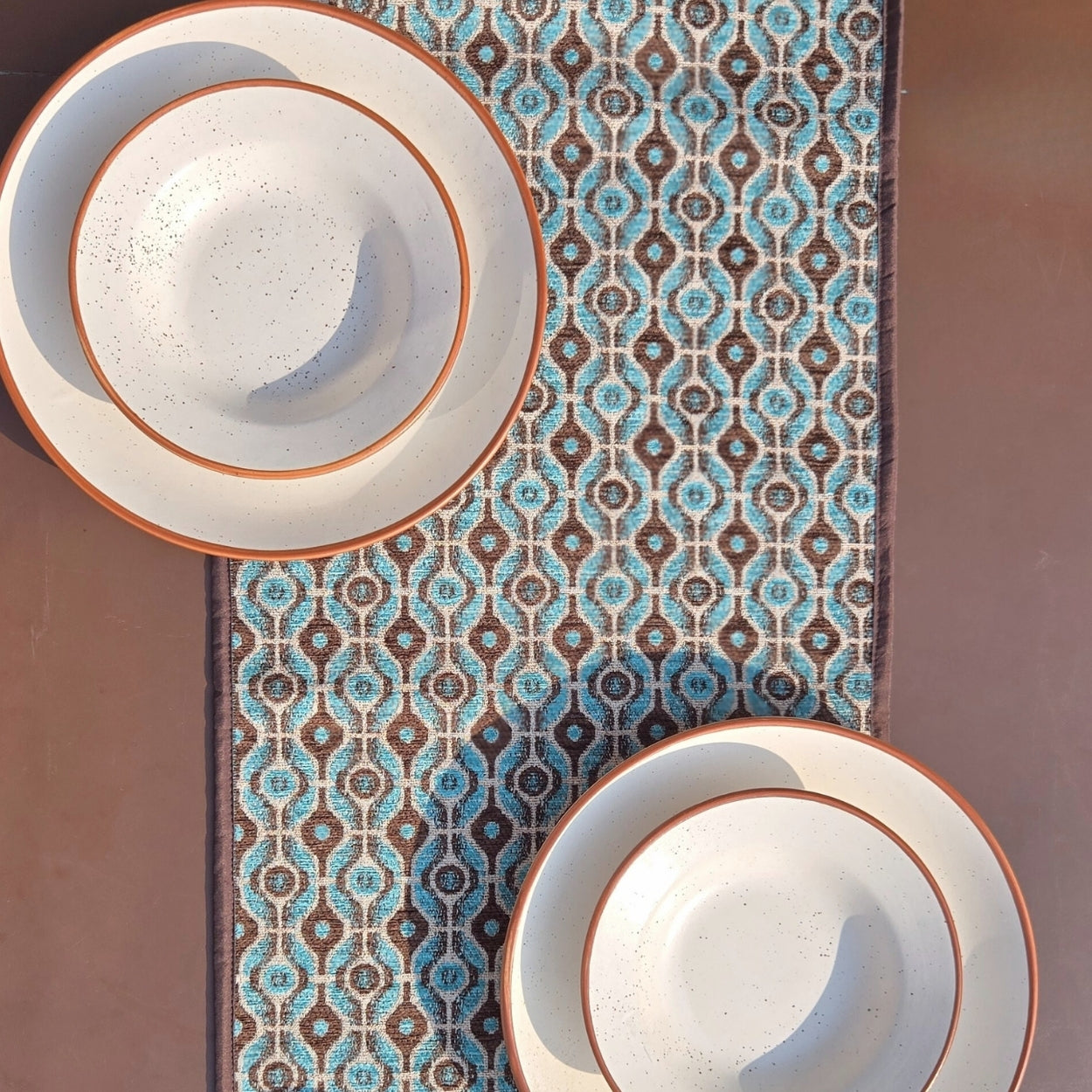 Wavy Blue Table Runner