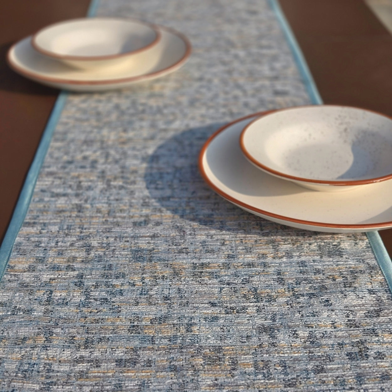 Bark Blue Table Runner