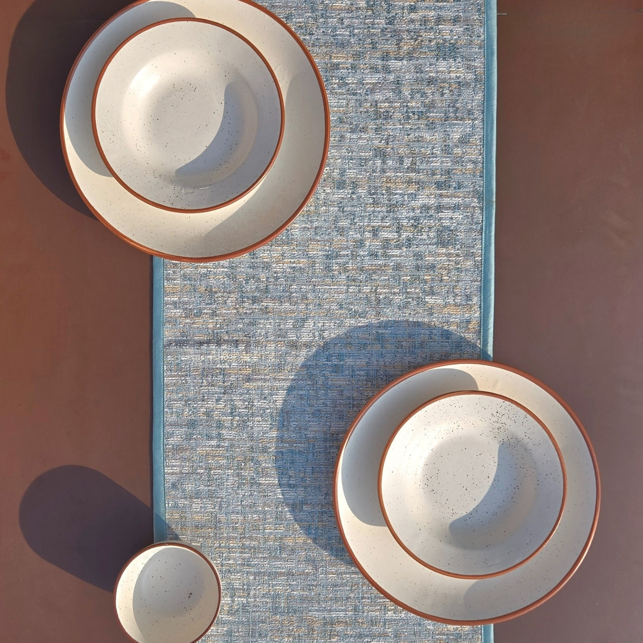 Bark Blue Table Runner