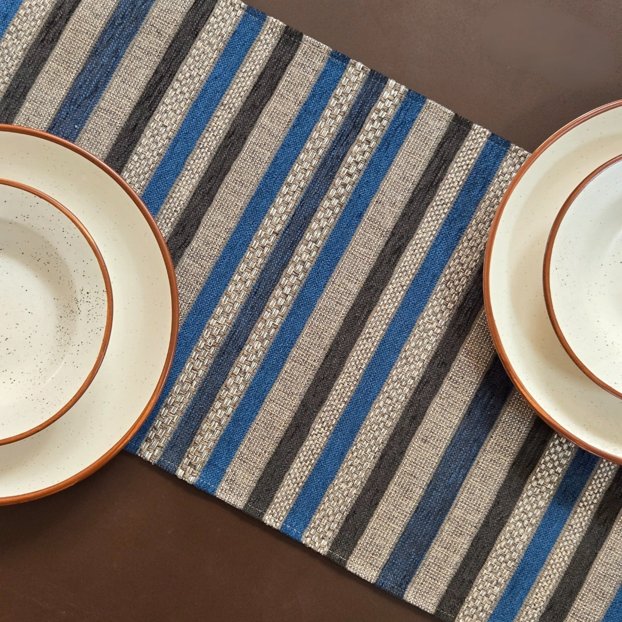 Stripe Blue Table Runner