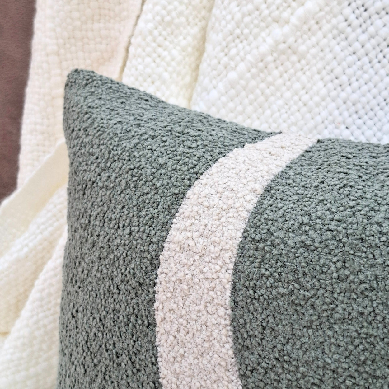 Wavy Boucle Lumbar Cushion