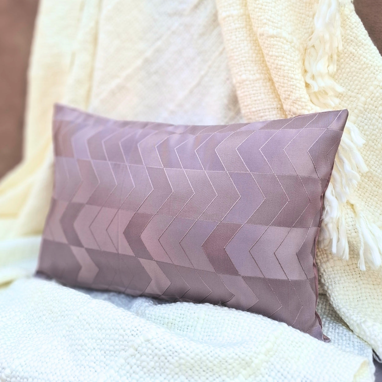 Lavender Arrow Lumbar Cushion