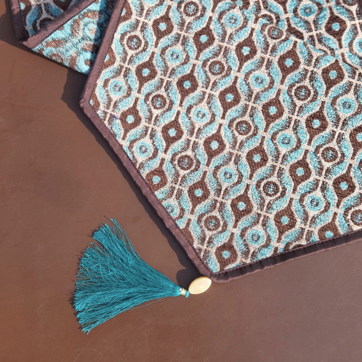 Wavy Blue Table Runner