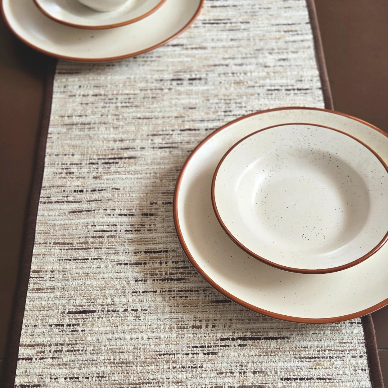 Terra White Table Runner