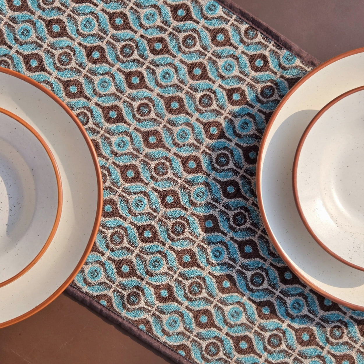 Wavy Blue Table Runner