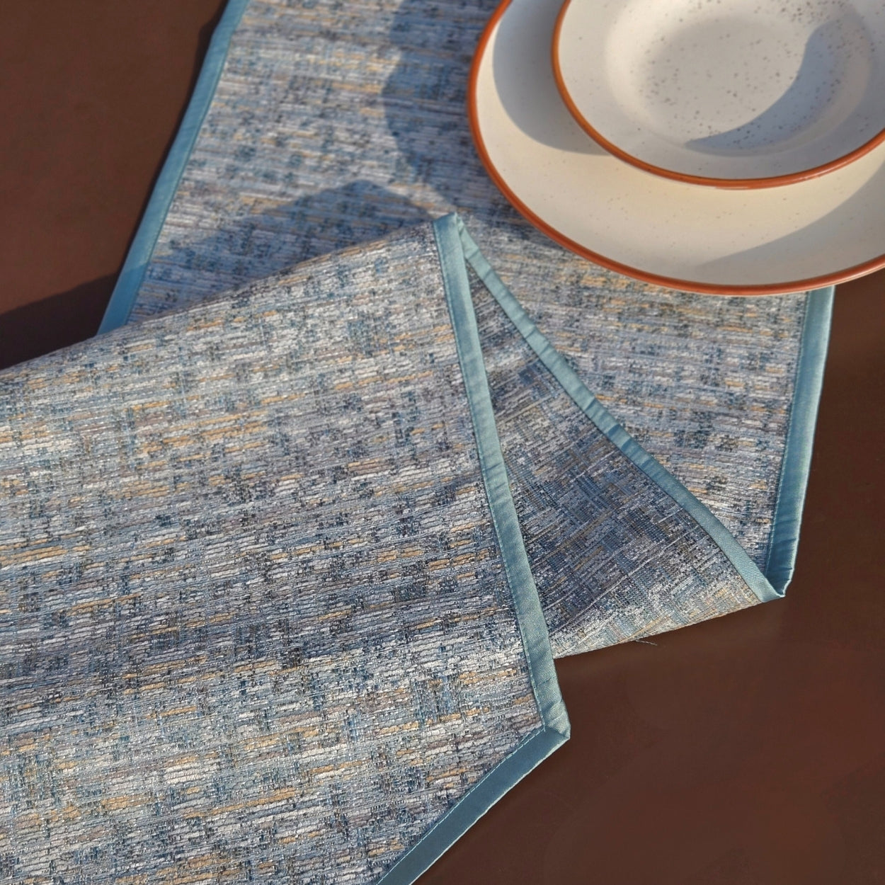 Bark Blue Table Runner