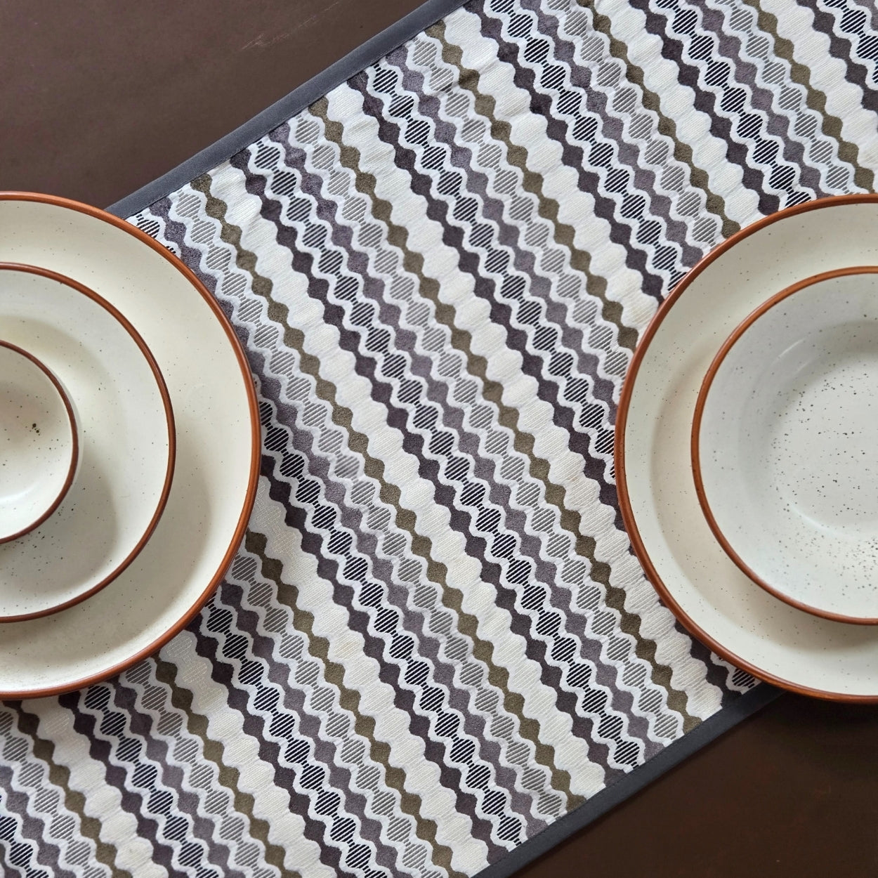 Olive Wave Table Runner