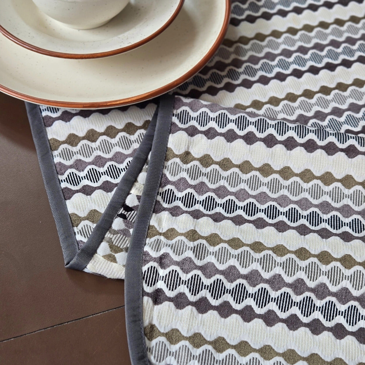 Olive Wave Table Runner