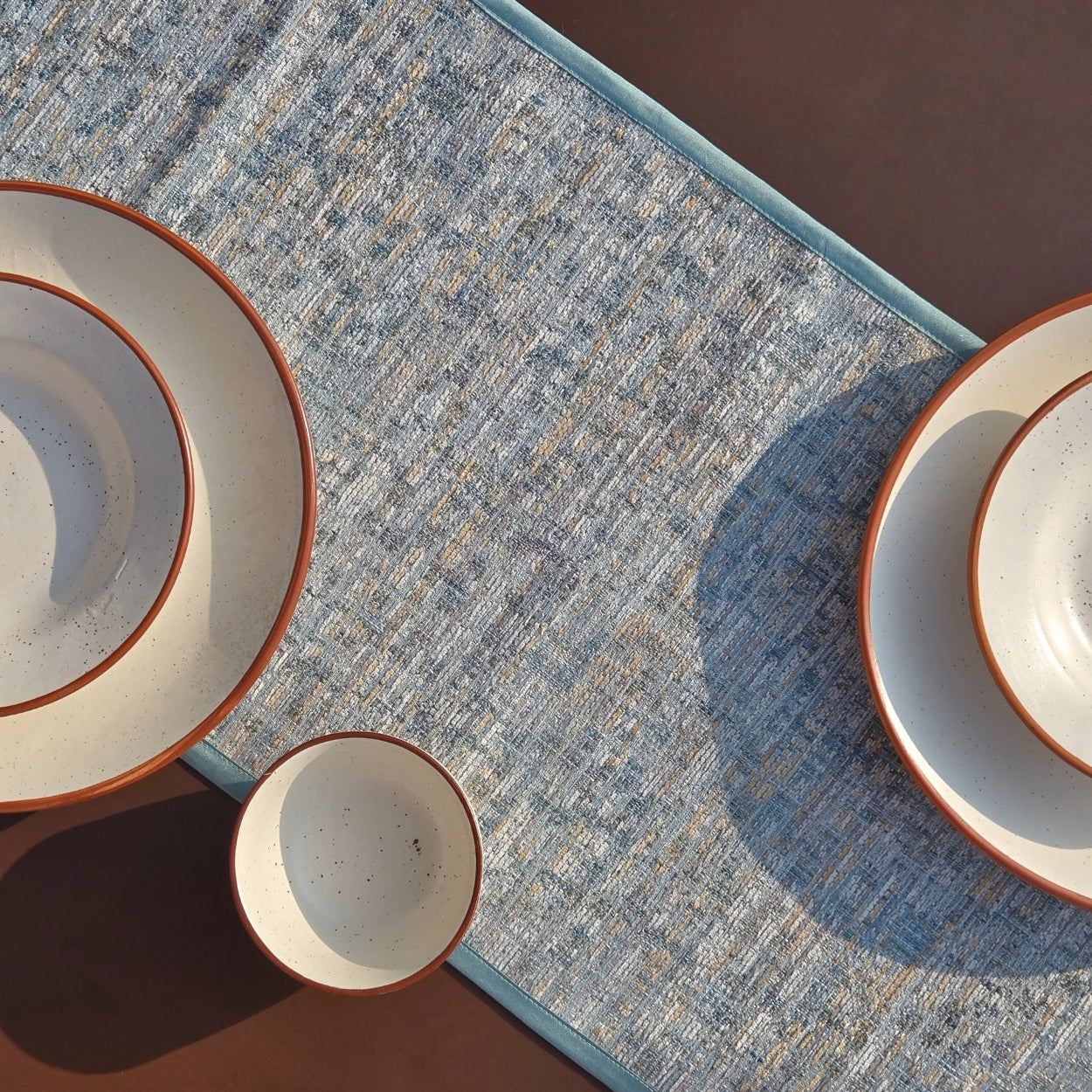 Bark Blue Table Runner