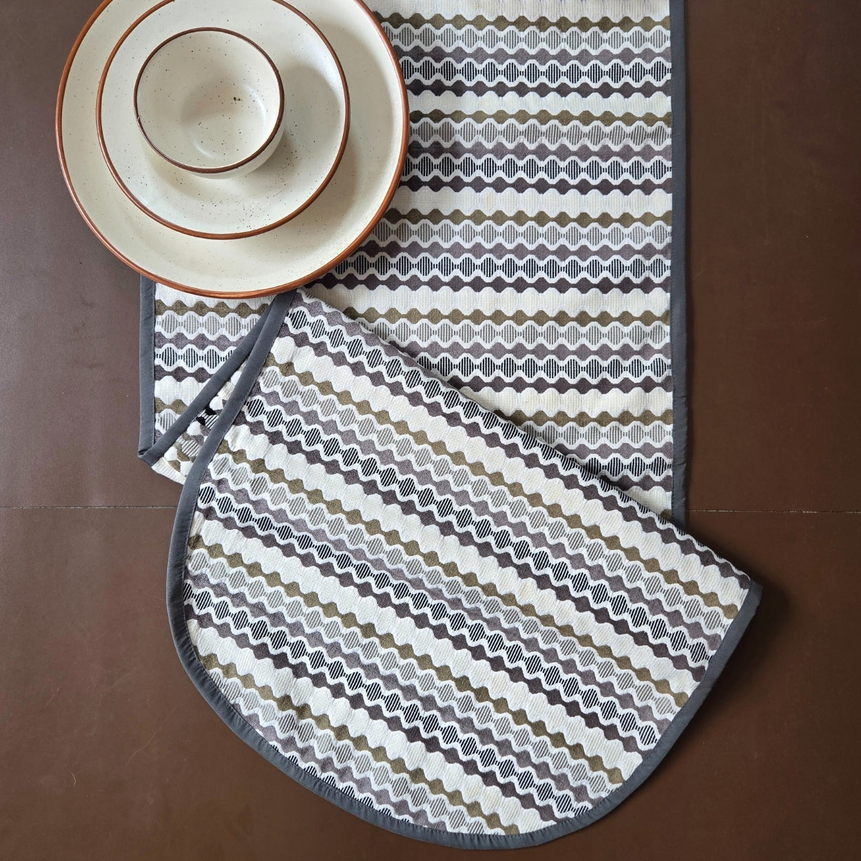 Olive Wave Table Runner
