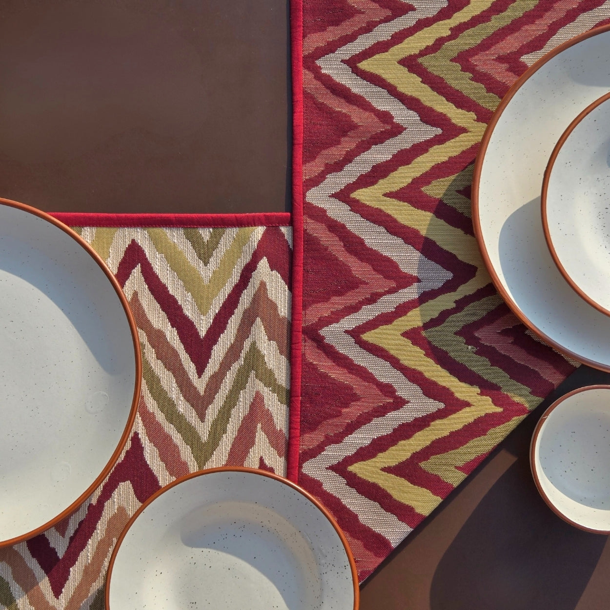 Chevron Magenta Table Runner