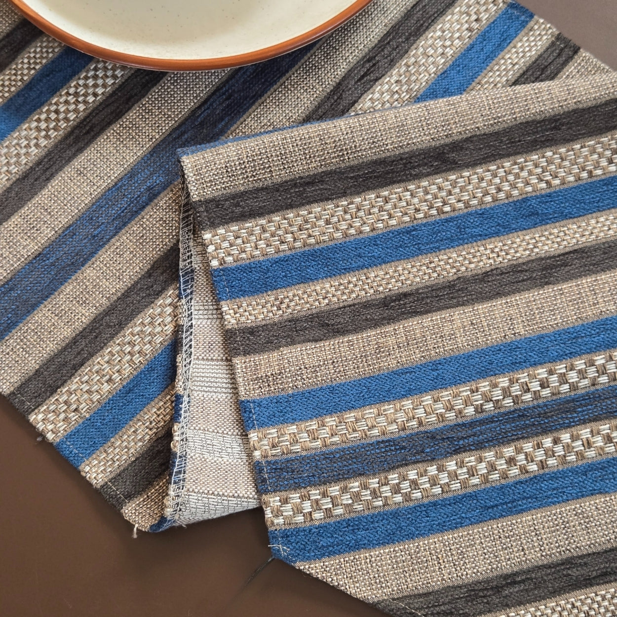 Stripe Blue Table Runner