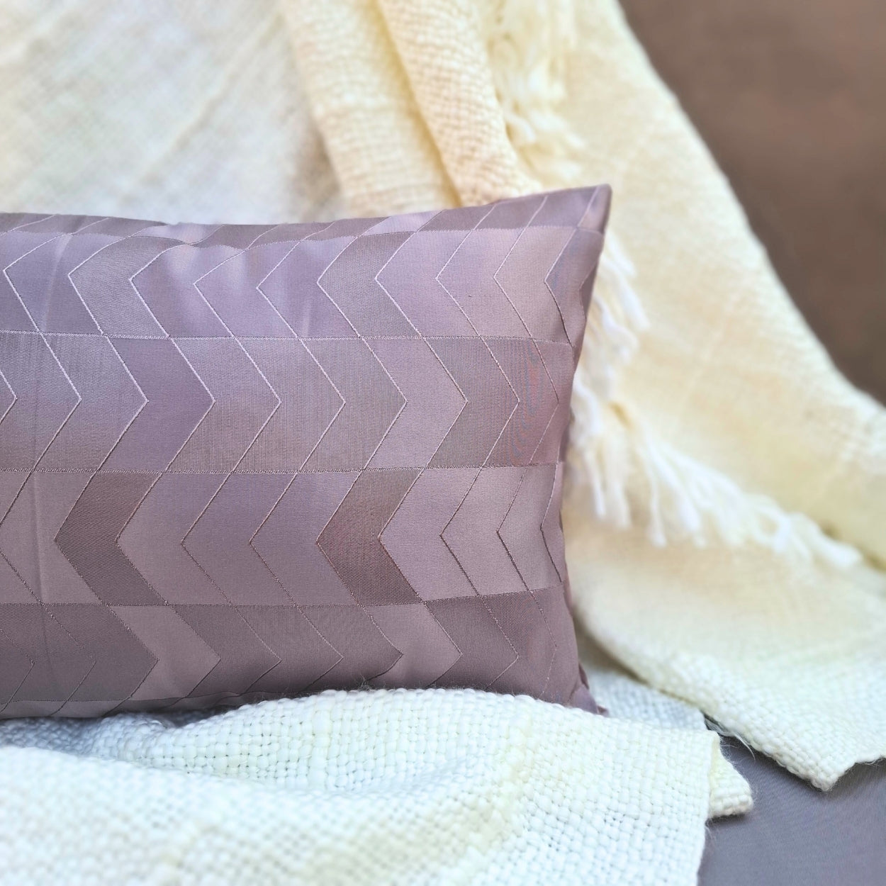 Lavender Arrow Lumbar Cushion