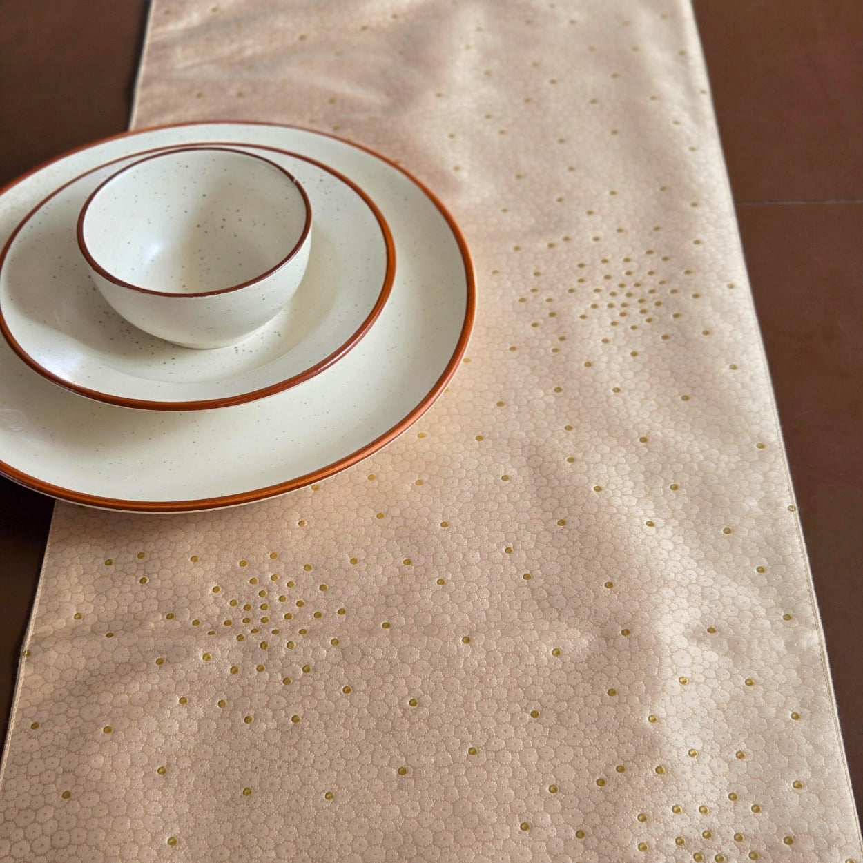 Laced Studded Table Runner