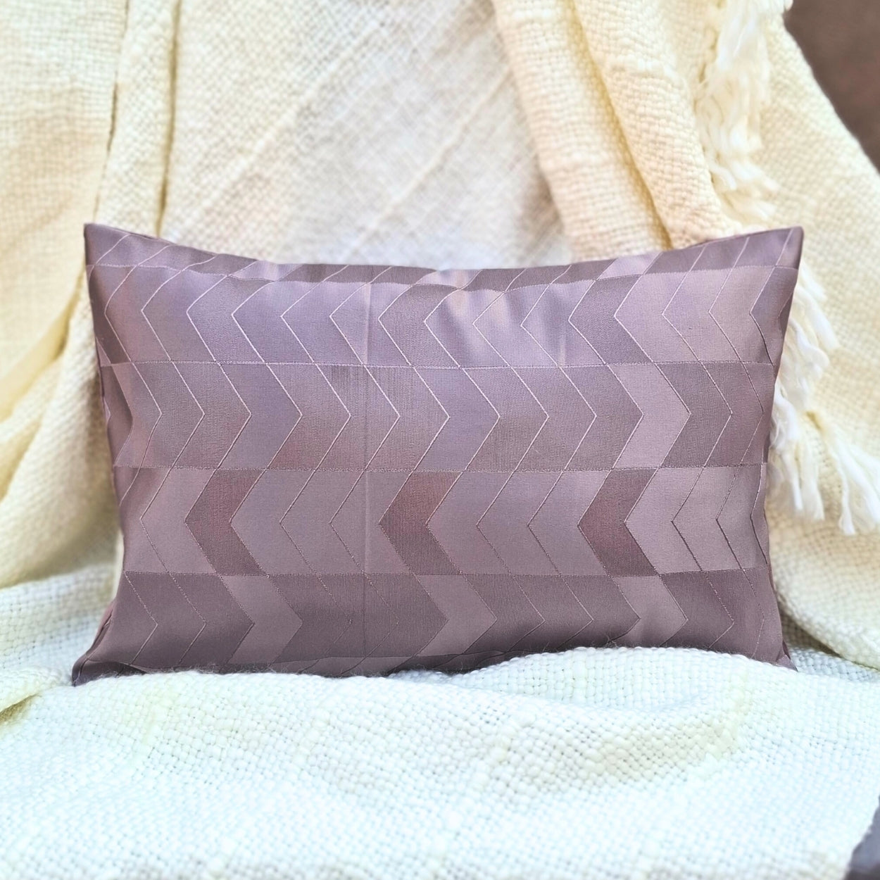 Lavender Arrow Lumbar Cushion