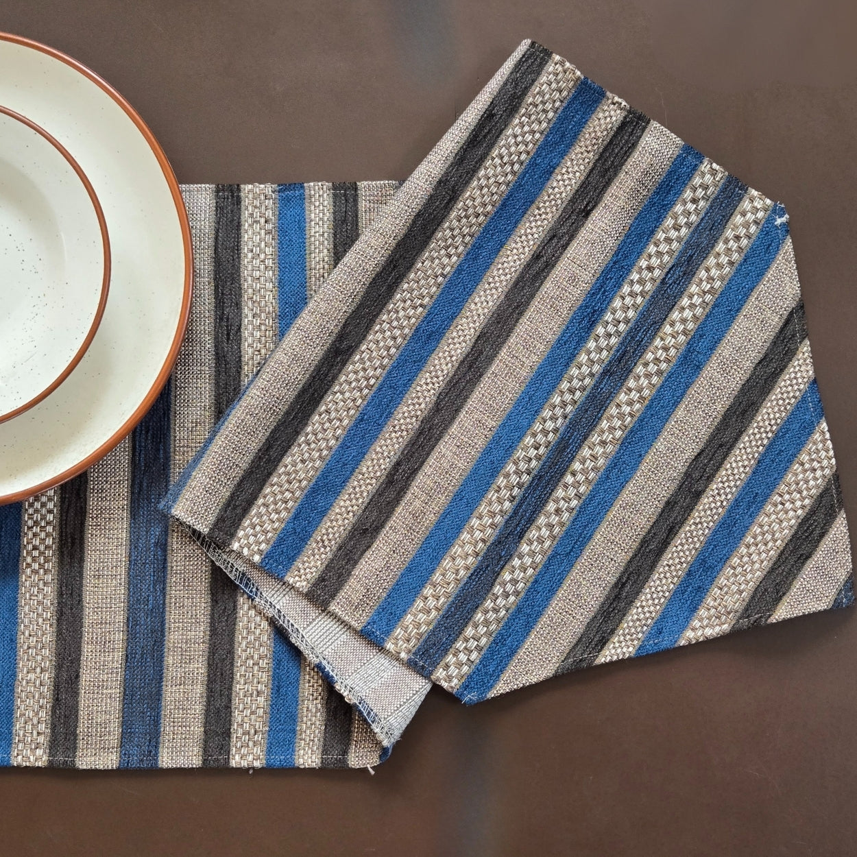 Stripe Blue Table Runner