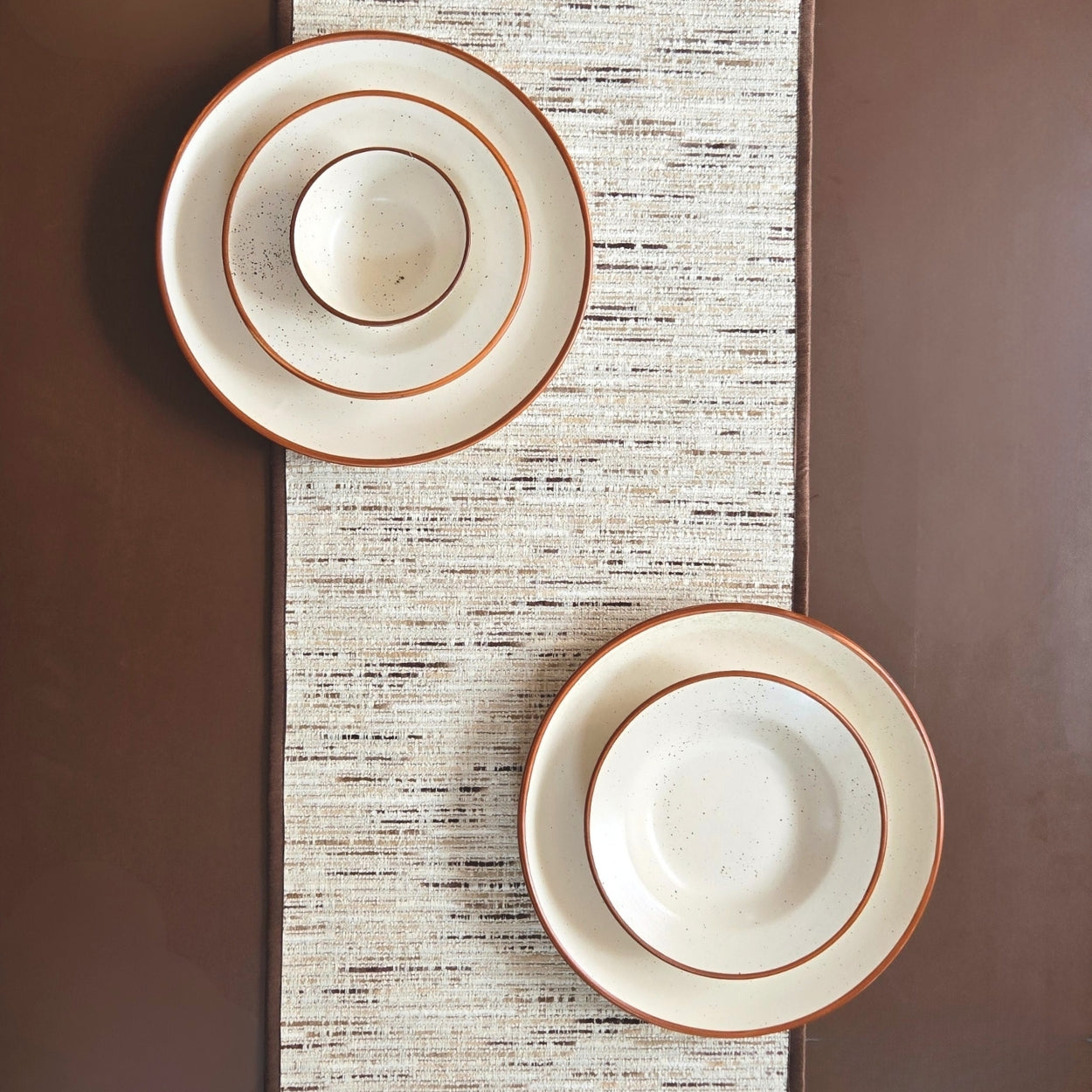 Terra White Table Runner