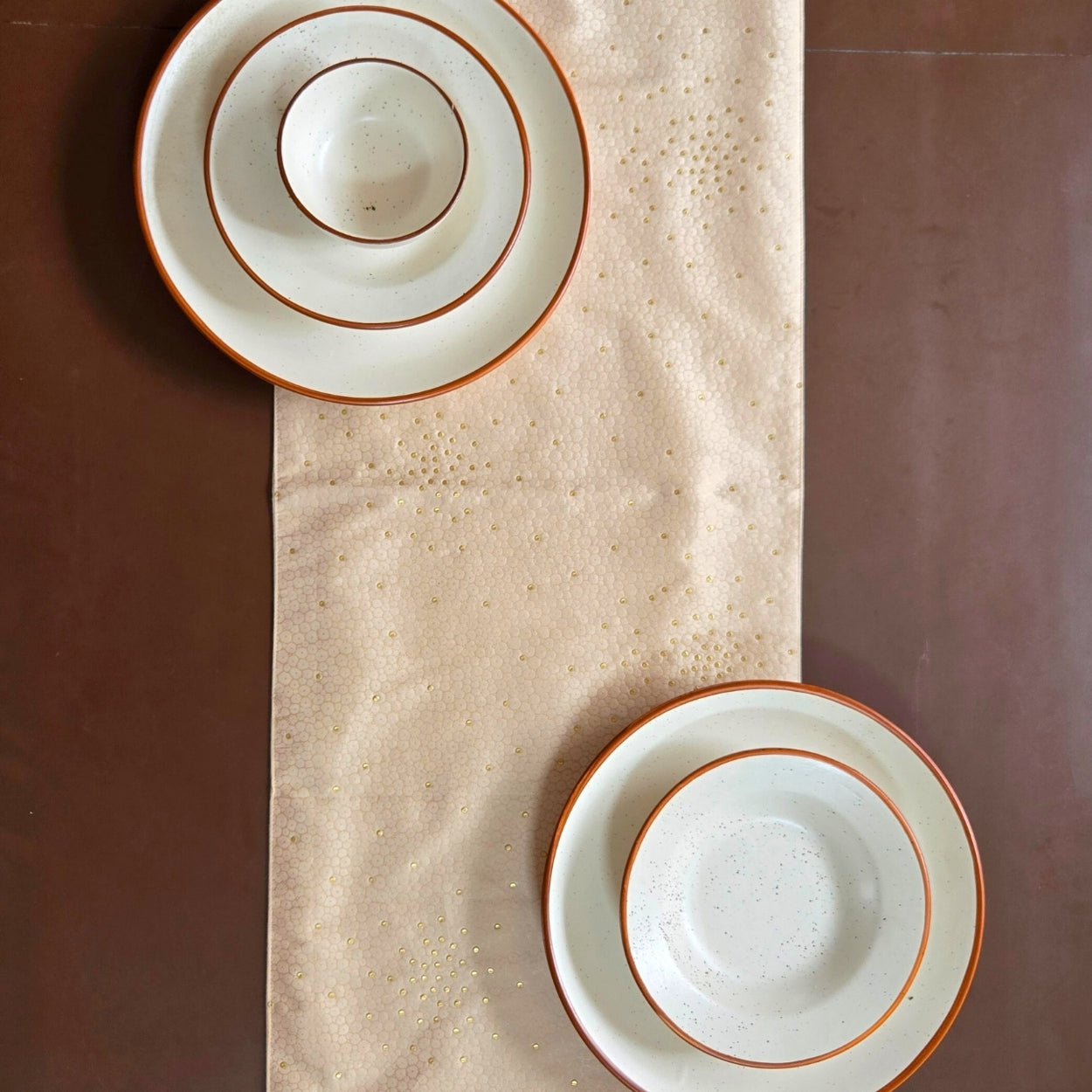 Laced Studded Table Runner