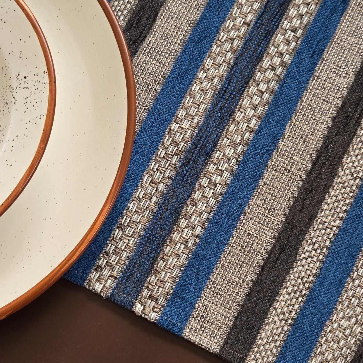 Stripe Blue Table Runner
