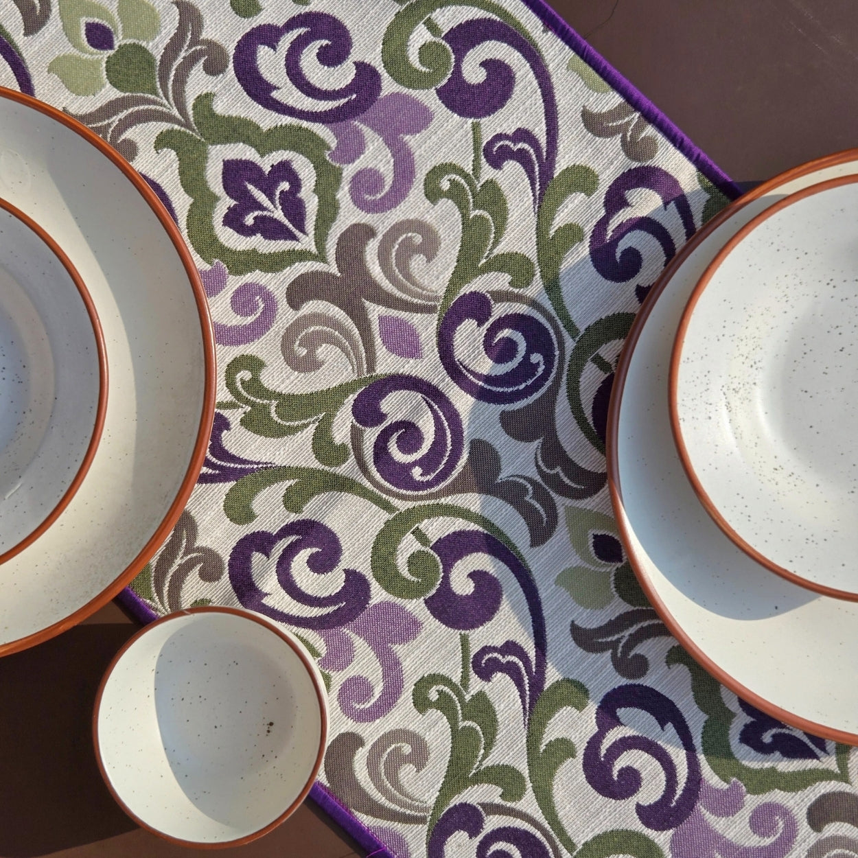 Traditional Purple Table Runner